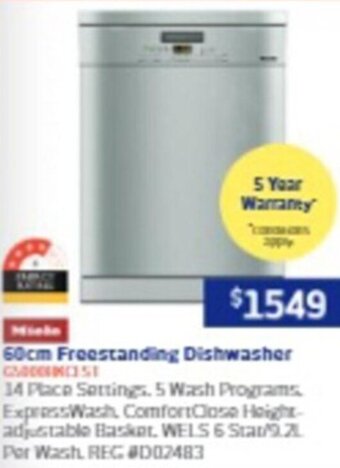 Retravision 60cm Freestanding Dishwasher offer