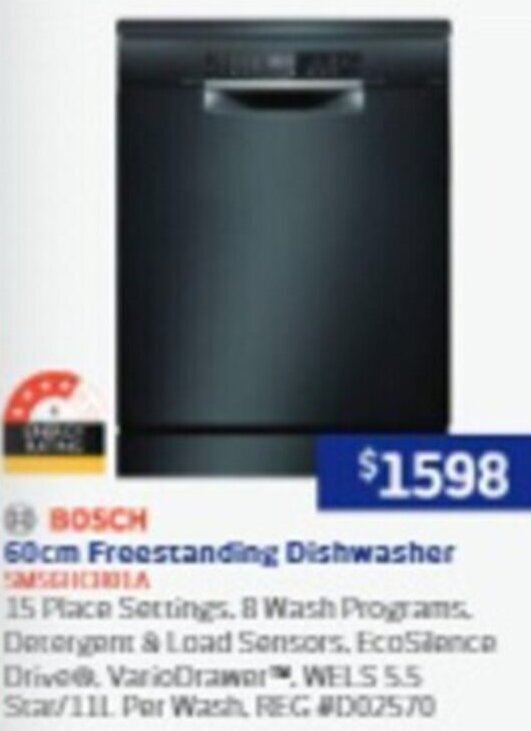 60cm Freestanding Dishwasher offer at Retravision