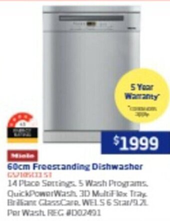 Retravision 60cm Freestanding Dishwasher offer