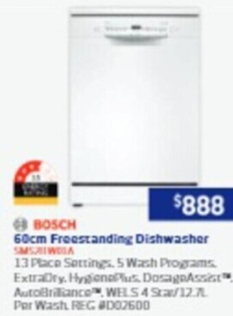 Retravision 60cm Freestanding Dishwasher offer