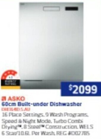Retravision 60cm Built-under Dishwasher offer