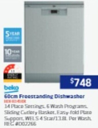 Retravision 60cm Freestanding Dishwasher offer