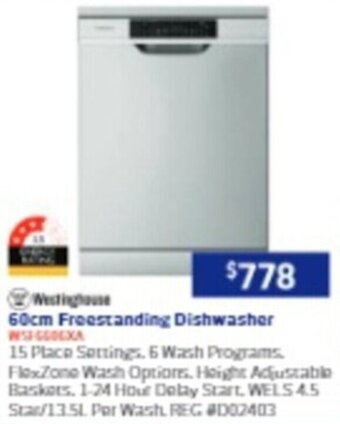 Retravision 60cm Freestanding Dishwasher offer