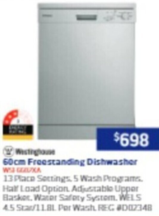 60cm Freestanding Dishwasher offer at Retravision