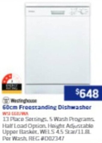 Retravision 60cm Freestanding Dishwasher offer