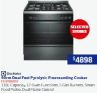 90cm Dual Fuel Pyrolytic Freestanding Cooker