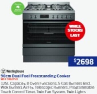 Retravision 90cm Dual Fuel Freestanding Cooker offer