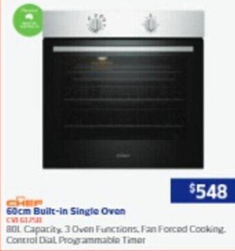 Retravision 60cm Built-in Single Oven offer