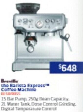 Retravision the Barista Express Coffee Machine offer