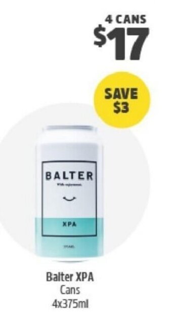 BWS Balter XPA Cans 4x375ml offer