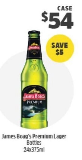BWS James Boag's Premium Lager Bottles 24x375ml offer