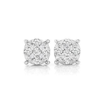 Angus & Coote 9ct yellow gold diamond stud earrings offer