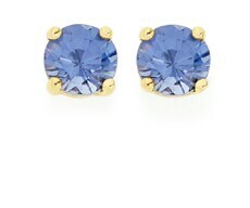 Goldmark 9ct gold created sapphire stud earrings offer