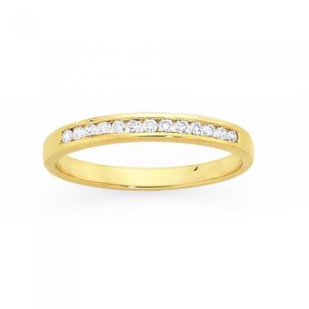 Goldmark 9ct gold diamond channel set band offer