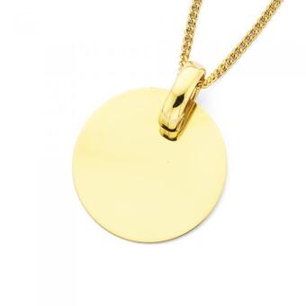Goldmark 9ct gold disc pendant offer