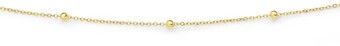 Goldmark 9ct gold 45cm beaded solid trace chain offer