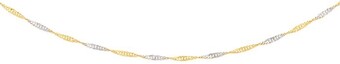 Goldmark Solid 9ct gold two tone 45cm singapore chain offer