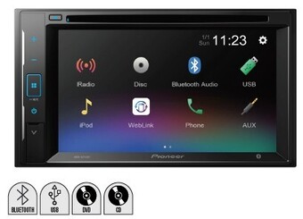 Pioneer 6.2” av head unit with cd & dvd playback