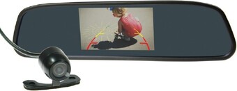 Autobarn Gator 4.3” clip on rearview mirror with reverse monitor & camera kit offer