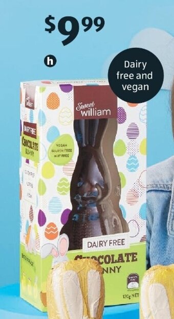 ALDI Sweet William Dairy Free Vegan Bunny 120g offer