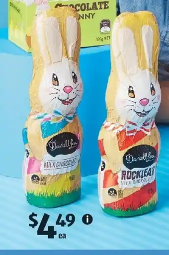 ALDI Darrell Lea Rocklea Road Bunny 170 or Milk Chocolate Bunny 160g offer