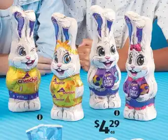 ALDI Cadbury Chrunchie Bunny 170g or Dairy Milk Bunny 150g offer