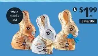 ALDI Luxury Chocolate Sitting Bunny 100g offer