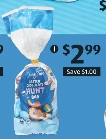 ALDI Dairy Fine Easter Chocolate Hunt Bag 250g offer