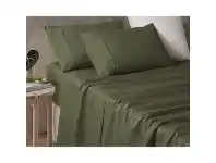 LivingStyles Vintage Design Homeware Hemp Sheet Set, Super King, Fern offer