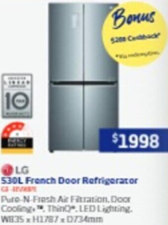 Retravision 530L French Door Refrigerator offer