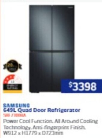 649L Quad Door Refrigerator