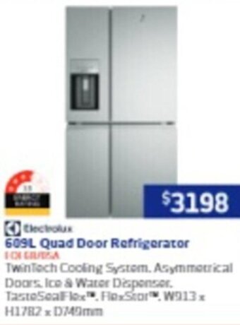 Retravision 609L Quad Door Refrigerator offer