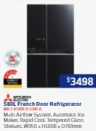 Retravision 580L French Door Refrigerator offer