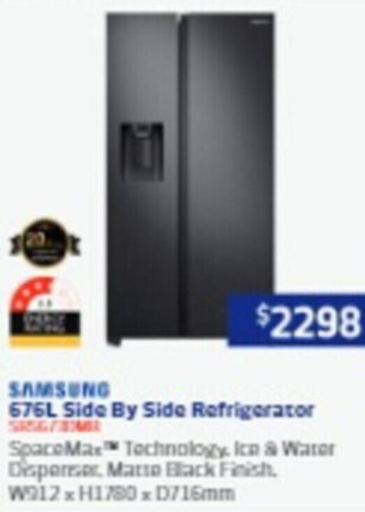 676L Side By Side Refrigerator offer at Retravision
