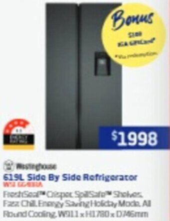 Retravision 619L Side By Side Refrigerator offer