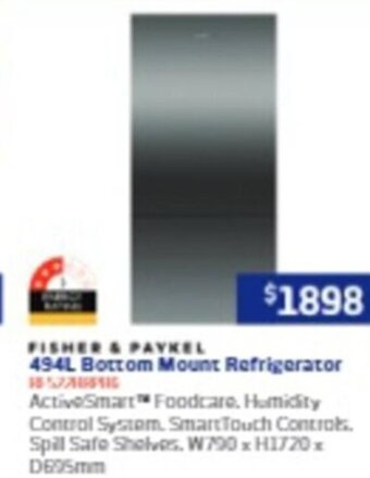 Retravision 494L Bottom Mount Refrigerator offer