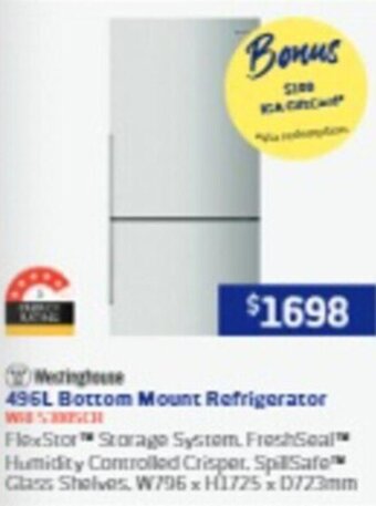 Retravision 496L Bottom Mount Refrigerator offer