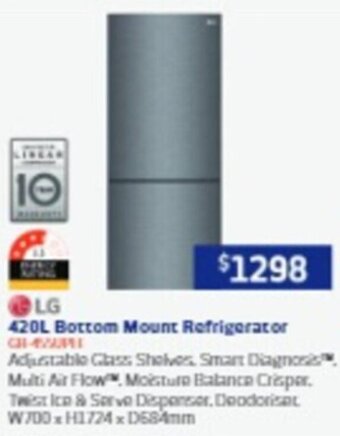 Retravision 420L Bottom Mount Refrigerator offer