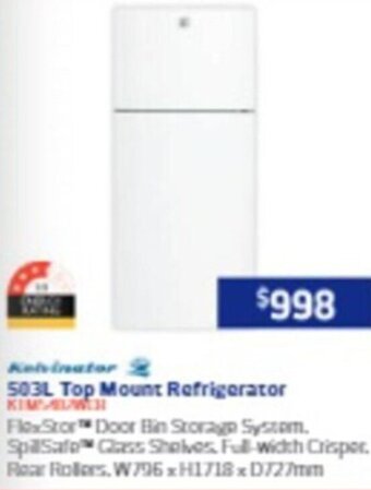 Retravision 503L Top Mount Refrigerator offer