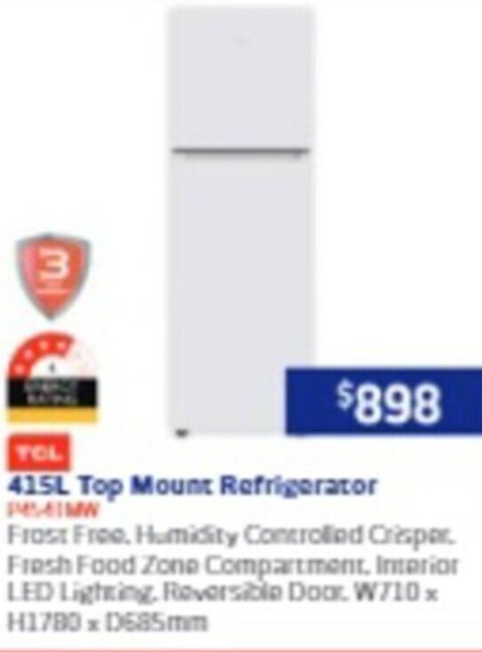 415L Top Mount Refrigerator offer at Retravision