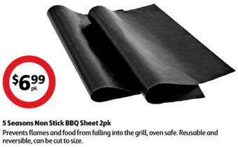 Coles 5 Seasons Non Stick BBQ Sheet 2pk offer