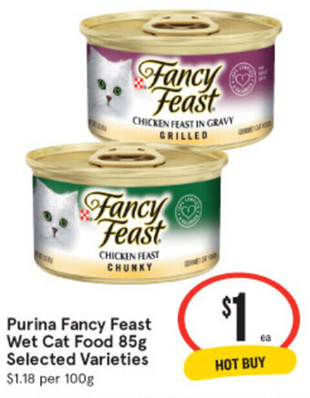 Purina Fancy Feast Wet Cat Food 85g Selected Varieties