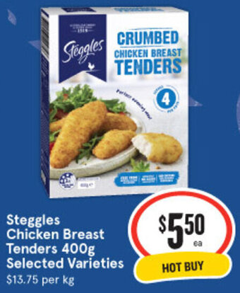 IGA Steggles Chicken Breast Tenders 400g Selected Varieties offer