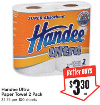 IGA Handee Ultra Paper Towel 2 Pack offer