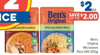 Foodland Ben's Original Microwave Rice 240-250g offer