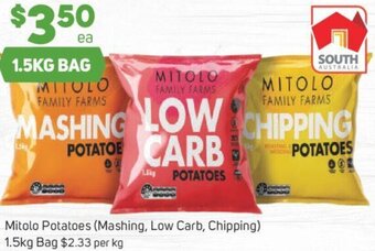 Mitolo Potatoes (Mashing, Low Carb, Chipping) 1.5kg Bag