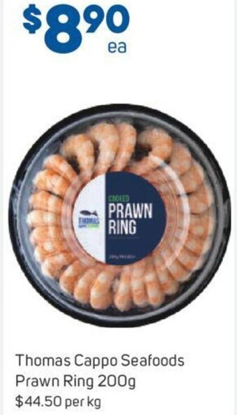 Foodland Thomas Cappo Seafoods Prawn Ring 200g offer
