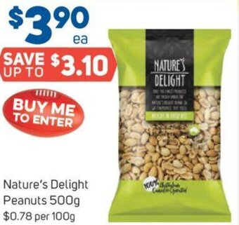 Foodland Nature's Delight Peanuts 500g offer