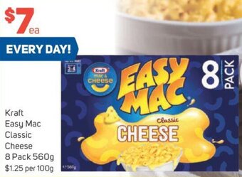 Foodland Kraft Easy Mac Classic Cheese 8 Pack 560g offer