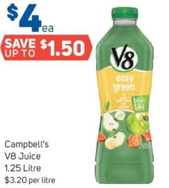 Foodland Campbell's V8 Juice 1.25 Litre offer